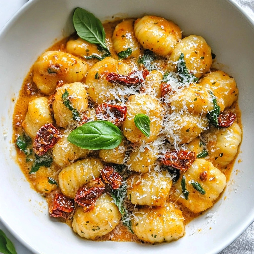 One-Pan Meals Creamy Sun-Dried Tomato Gnocchi Delight