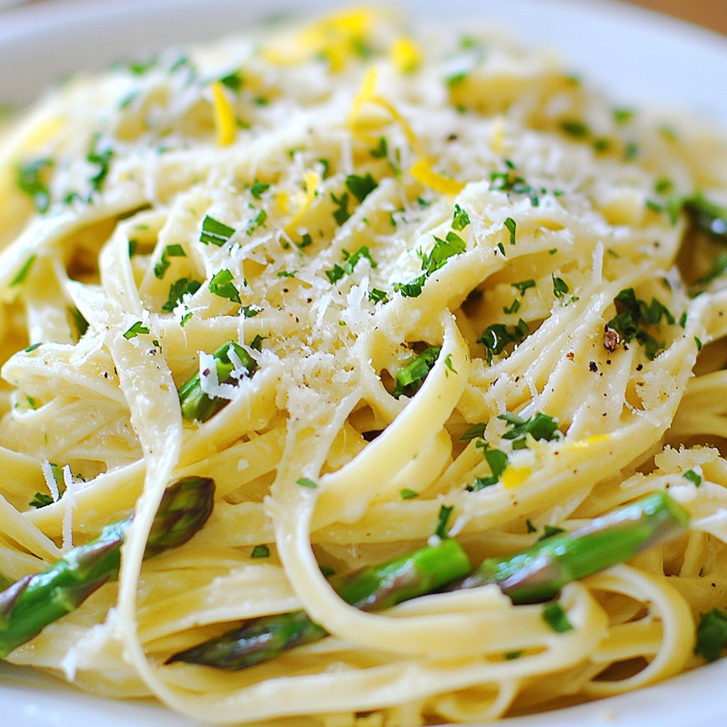 Quick Pasta Recipes Garlic Lemon Asparagus Fettuccine