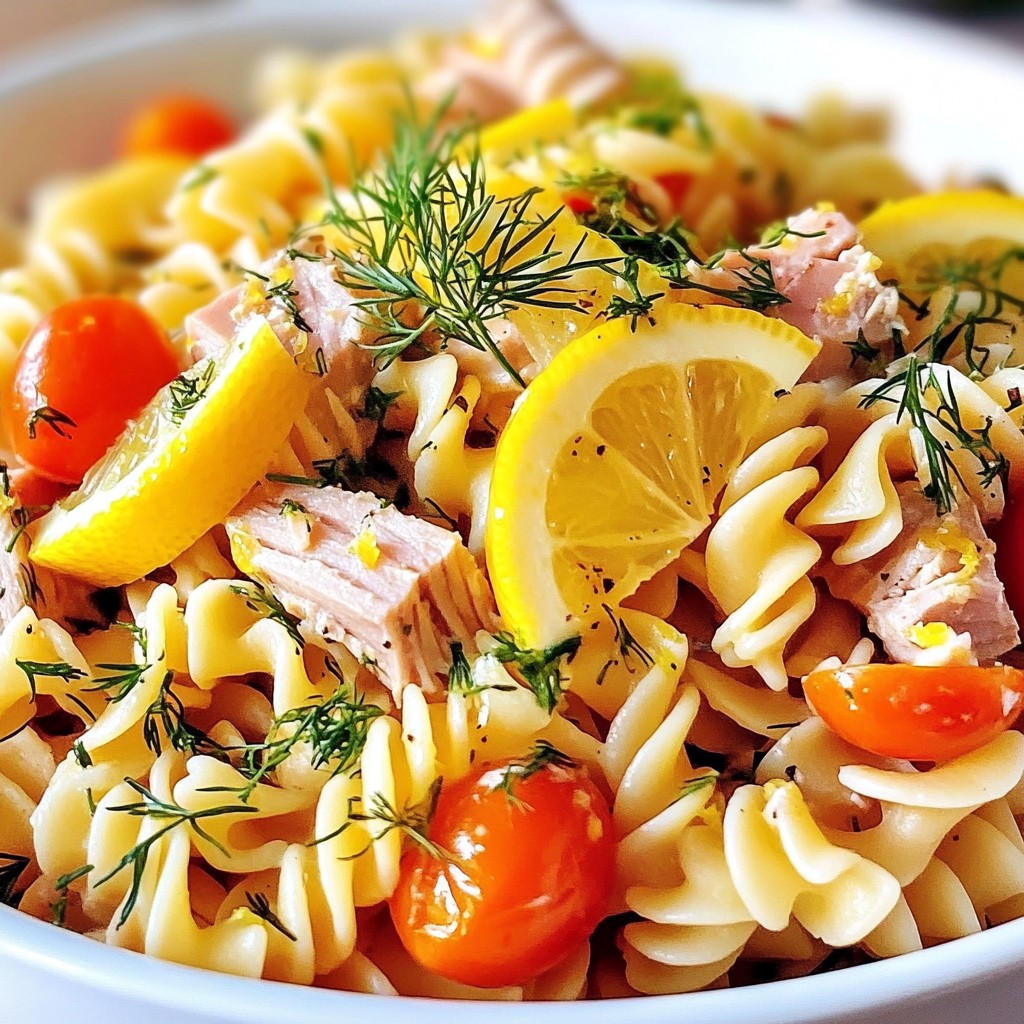 Quick Pasta Recipes Lemon Dill Tuna Fusilli Delight