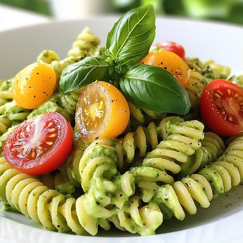 Quick Pasta Recipes Creamy Avocado Basil Delight