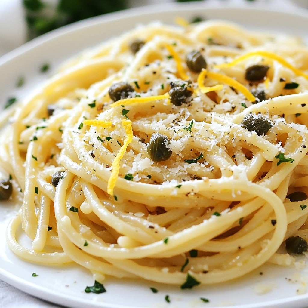 Quick Pasta Recipes Lemon Caper Bucatini Delight