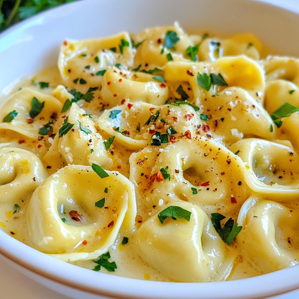 Quick Pasta Recipes Garlic Parmesan Tortellini Delight