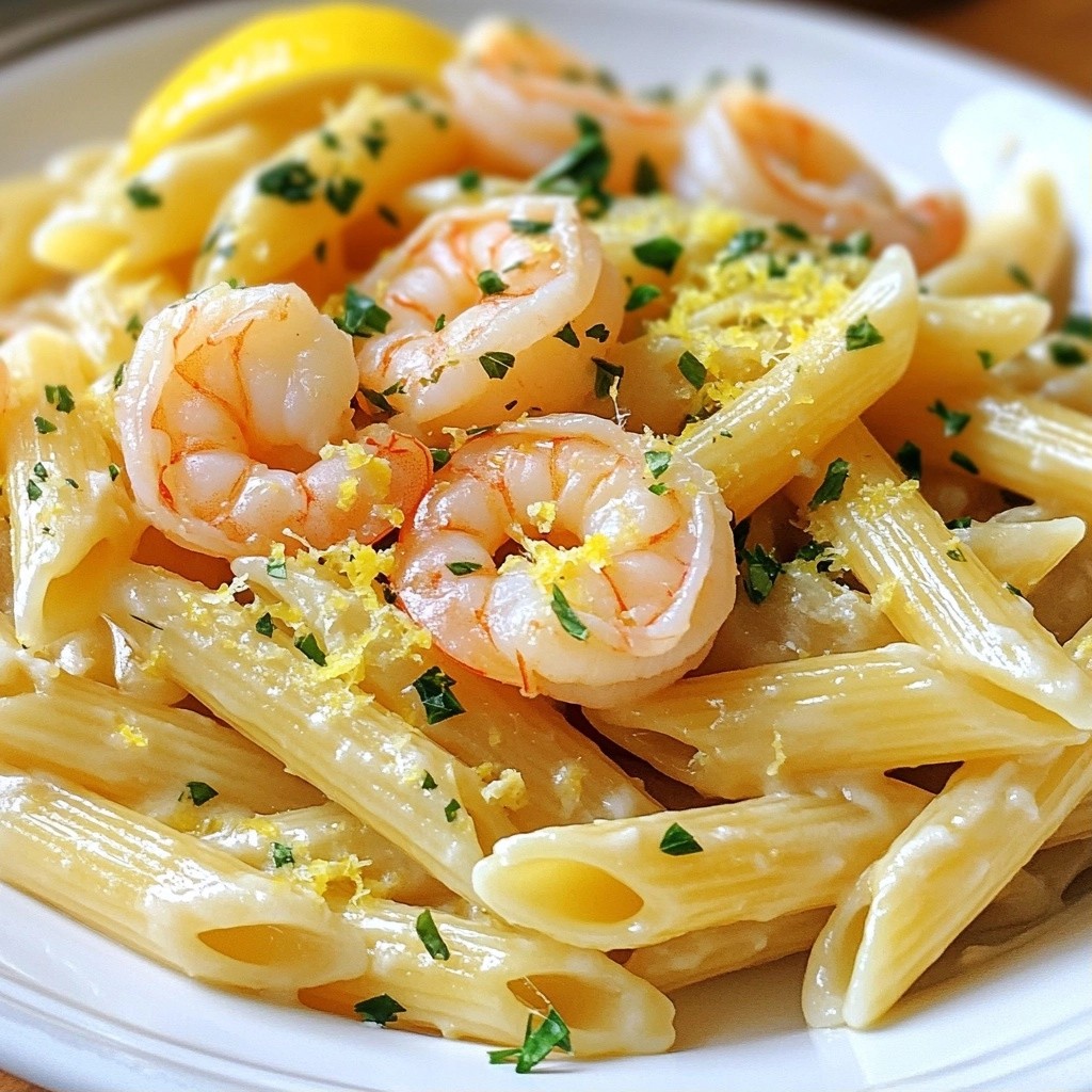 Quick Pasta Recipes Lemon and Herb Shrimp Penne Delight
