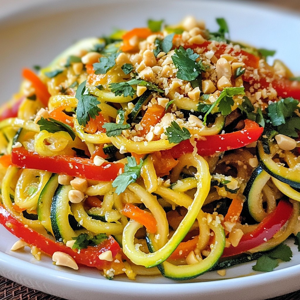 Healthy Noodles Zucchini Noodle Pad Thai Delight