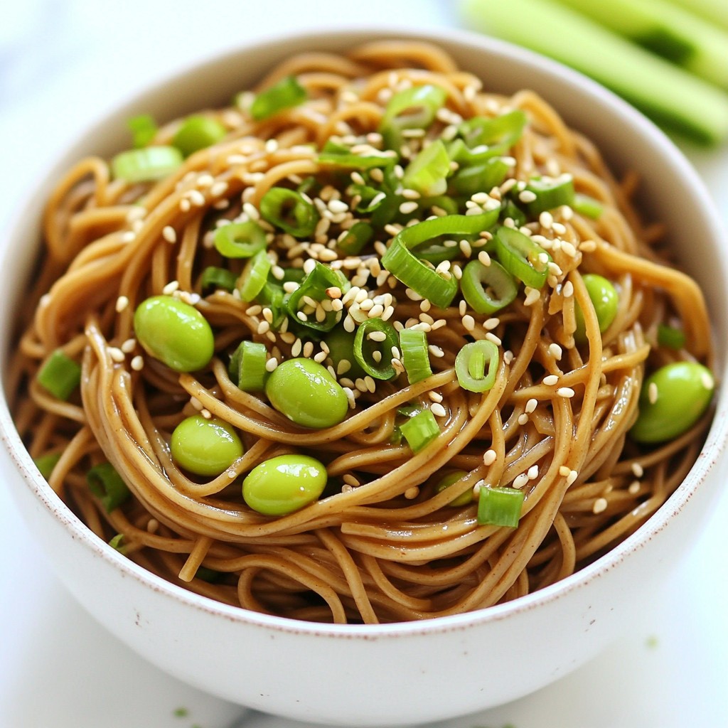 Hearty noodle dishes Spicy Sesame Soba with Edamame