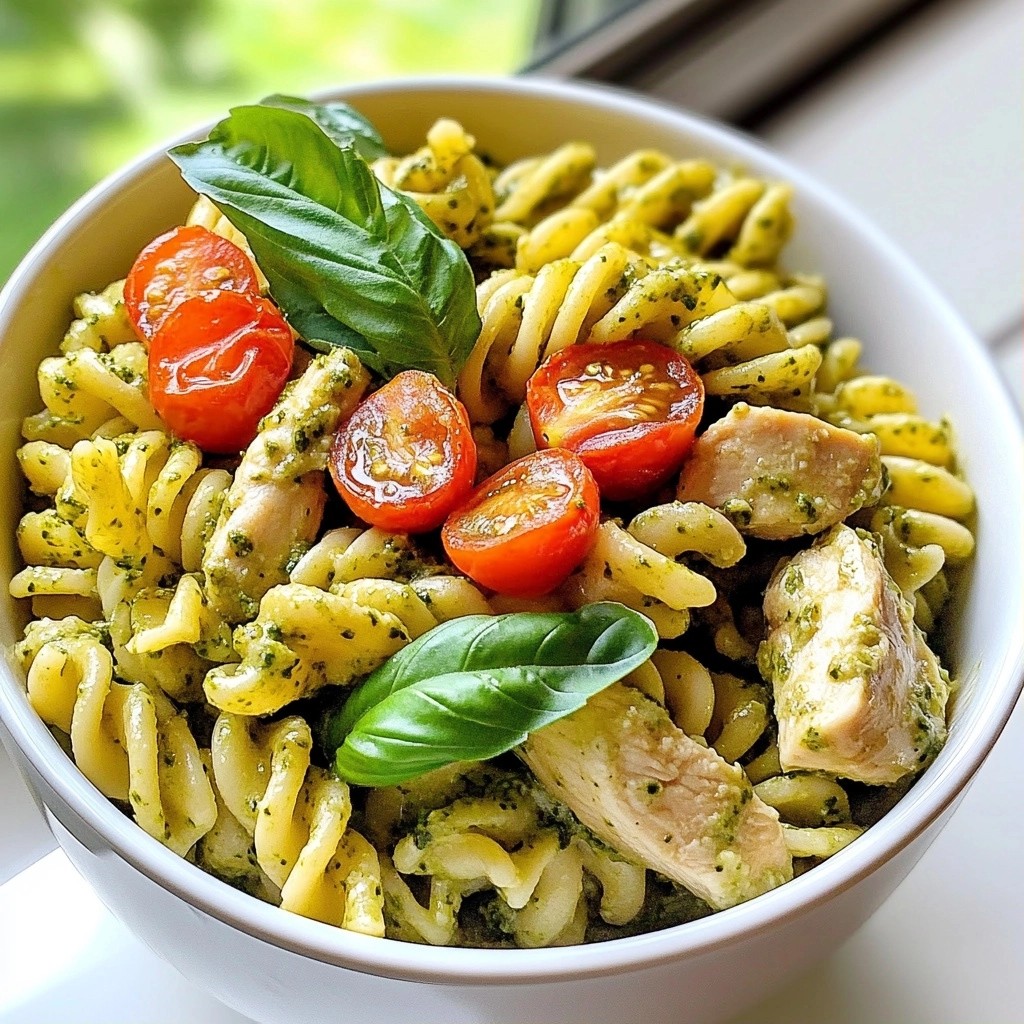 One-pan meals Creamy Pesto Chicken Rotini Delight