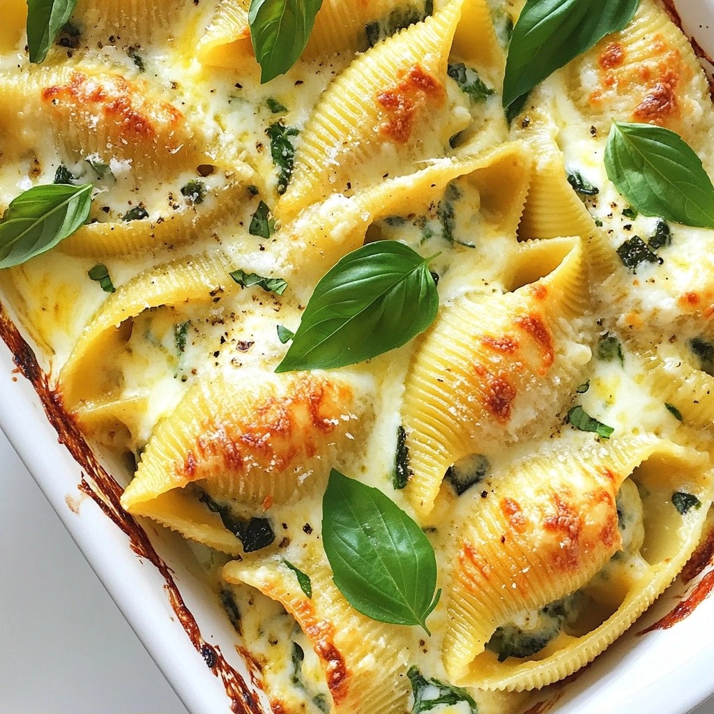 Baked Pasta Delights with Spinach Alfredo Bliss