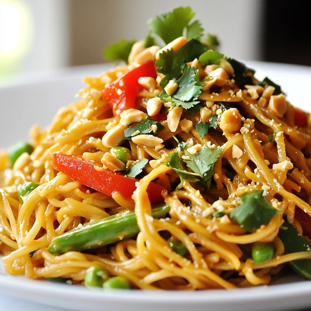 Hearty Noodle Dishes Spicy Peanut Ginger Lo Mein Recipe
