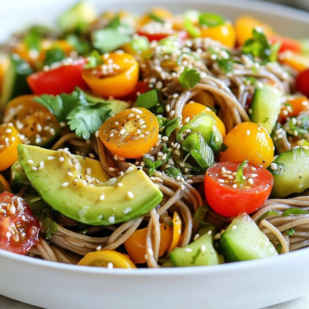 Healthy Noodles Recipes Avocado Soba Noodle Salad