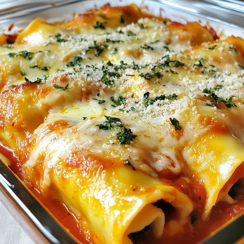 Baked Pasta Cheesy Spinach and Ricotta Cannelloni
