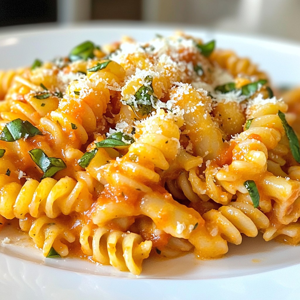 One-Pan Meals Creamy Tomato Basil Rotini Delight