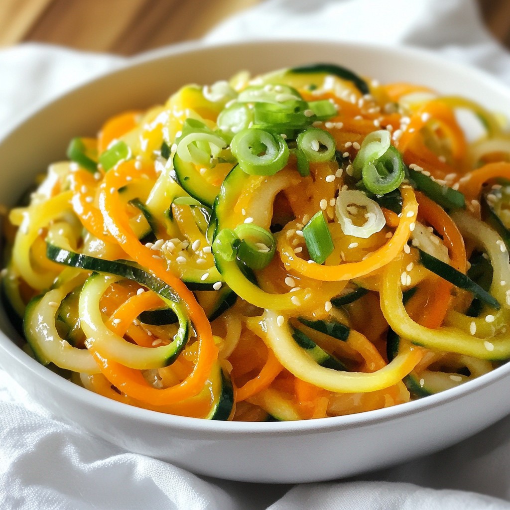 Healthy Noodles Carrot and Ginger Zoodles Delight