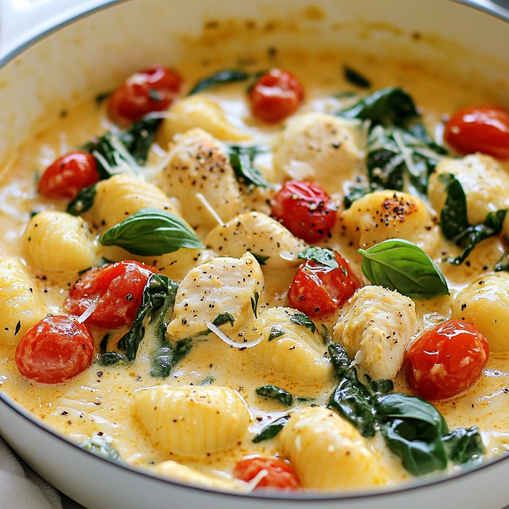 One-Pan Meals Tuscan Chicken Gnocchi Skillet Delight