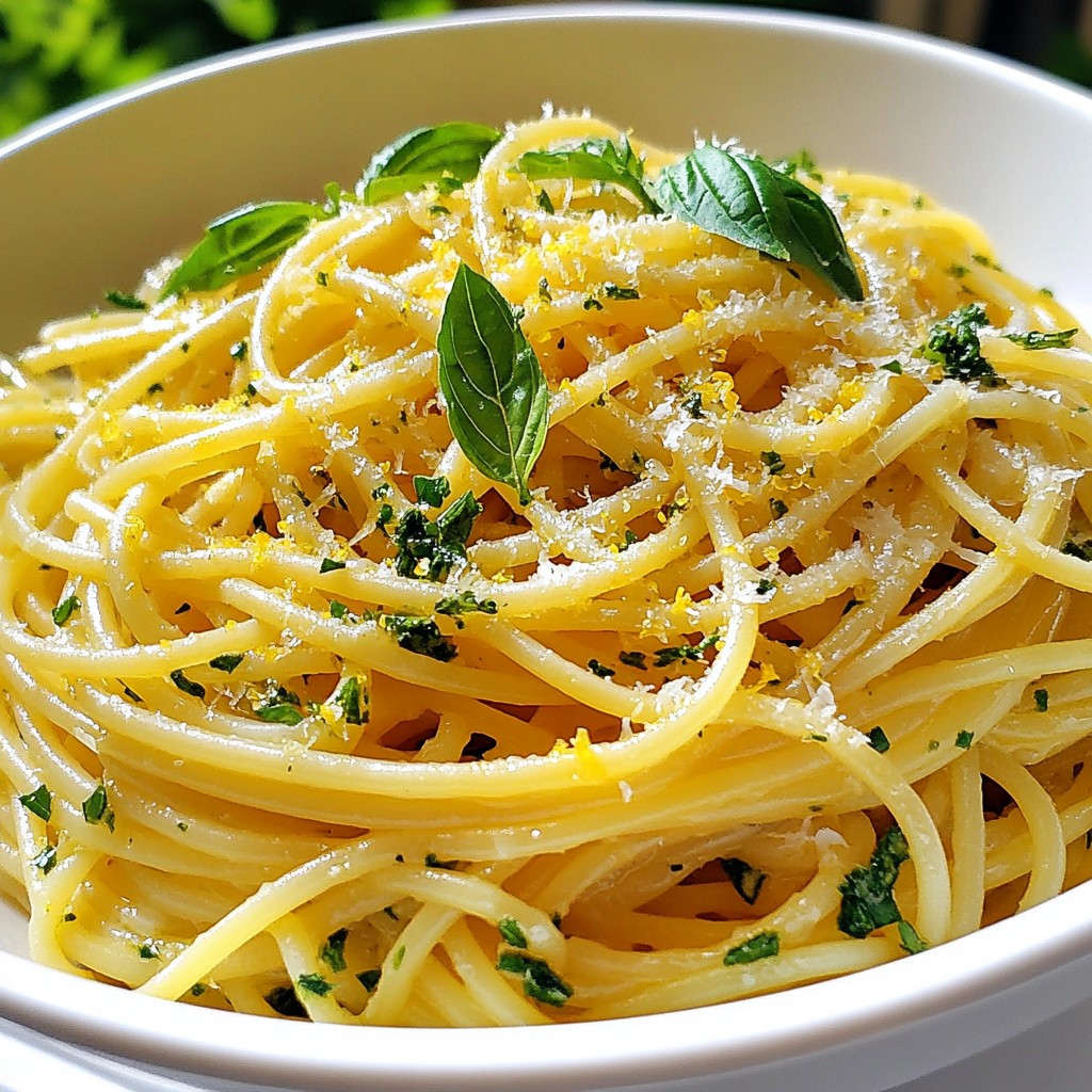 Quick Pasta Spaghetti with Lemon and Herbs Recipe