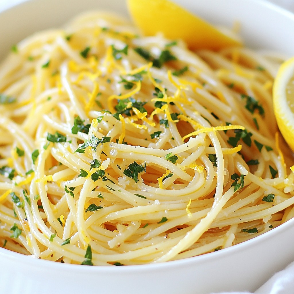 Quick Pasta Spaghetti with Lemon and Herbs Recipe