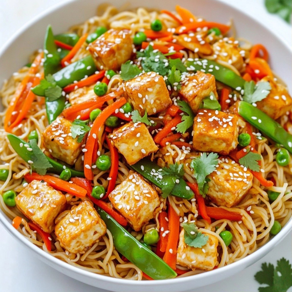 Vegan Sesame Tofu Noodle Dishes Tasty and Simple Meal