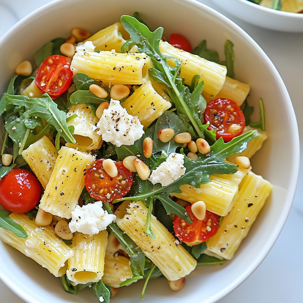 Quick Pasta Recipes Peppery Arugula Goat Cheese Delight