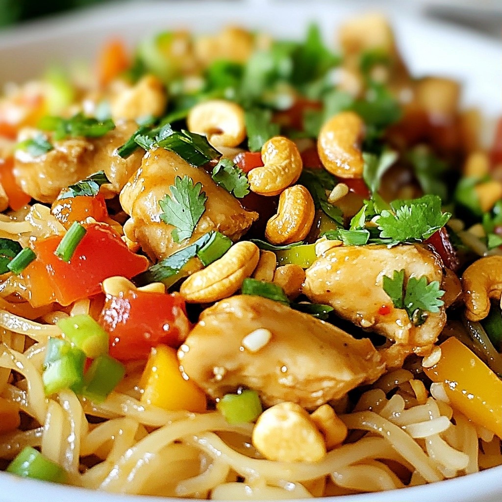 Hearty Noodle Dishes Cashew Chicken Rice Noodles Delight