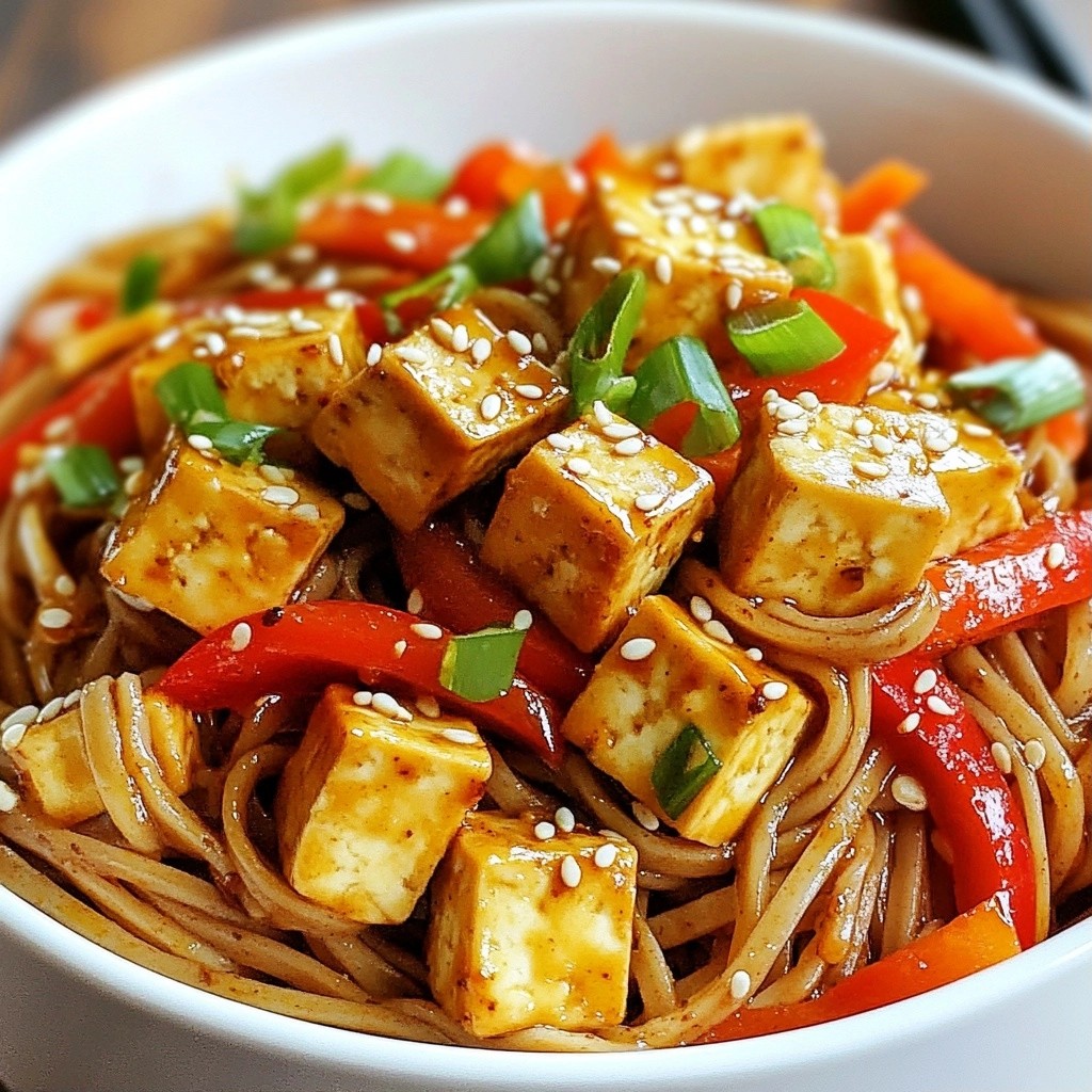 Hearty Noodle Dishes Spicy Garlic Tofu Soba Recipe