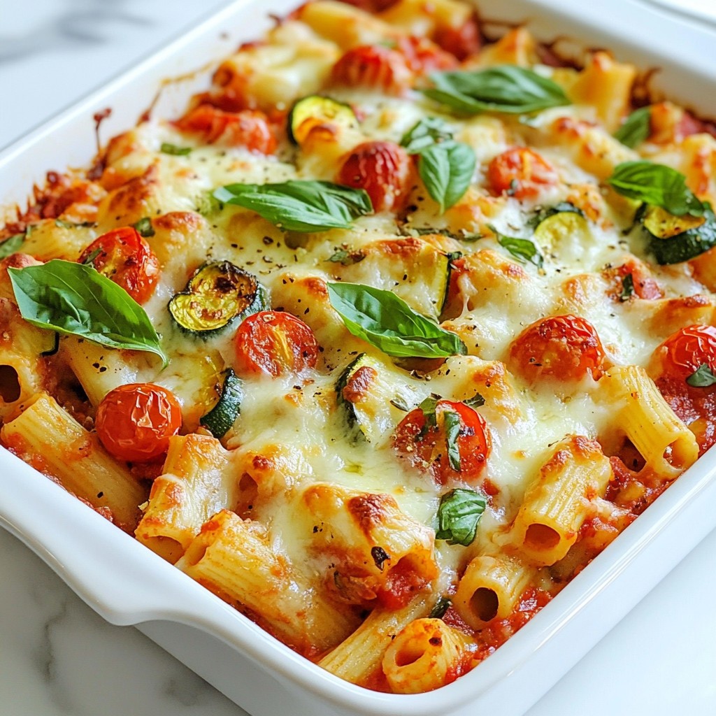 Baked Pasta Vegetarian Ziti with Roasted Vegetables Delight
