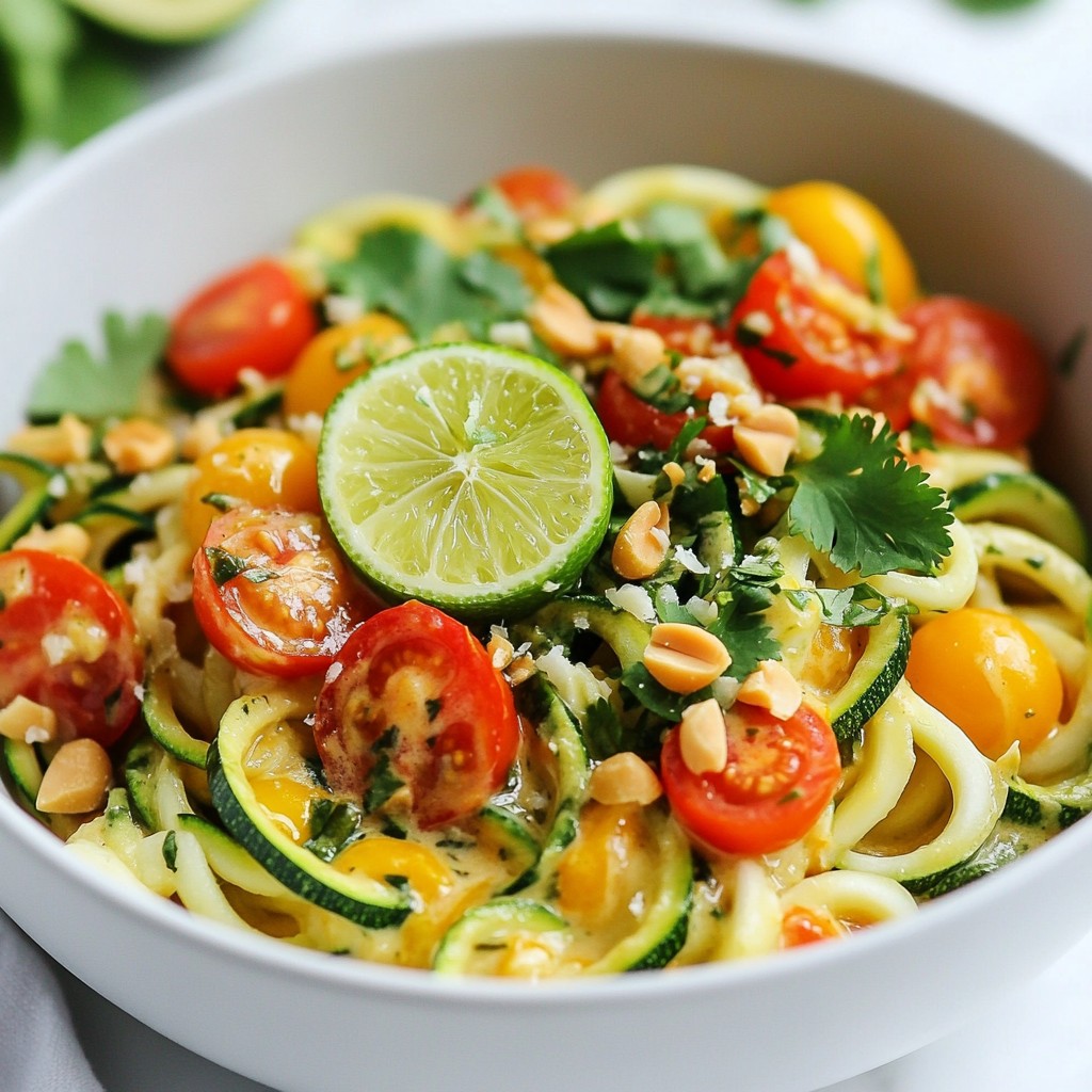 Healthy Noodles Coconut Lime Zoodle Bowl Recipe