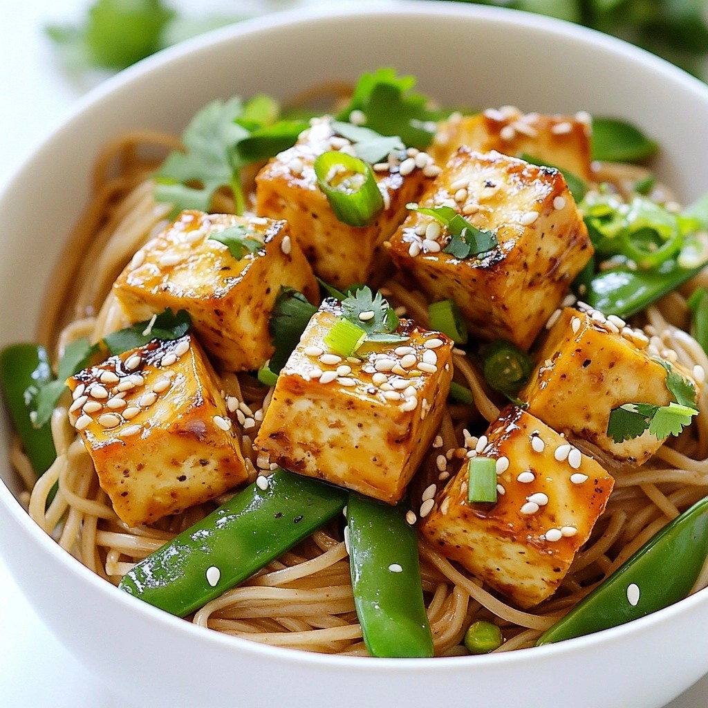 Healthy Noodles Recipes Miso Glazed Tofu Soba Delight