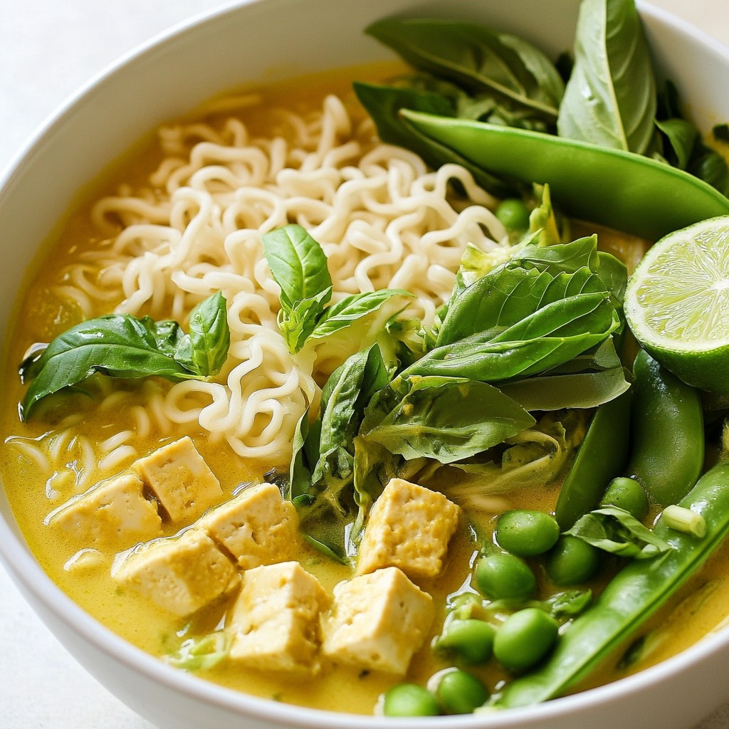 Hearty Noodle Dishes Thai Green Curry Ramen Delight