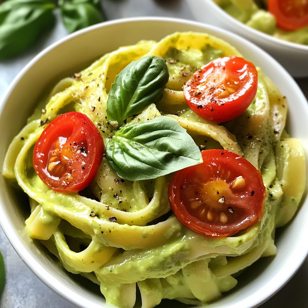Quick Pasta Recipes Creamy Avocado Fettuccine Delight