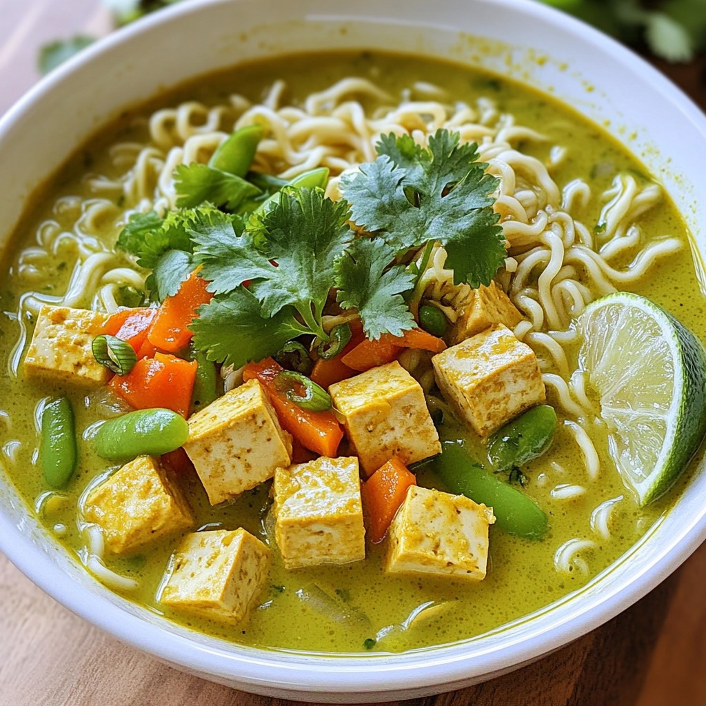 Hearty Noodle Dishes Thai Green Curry Ramen Delight