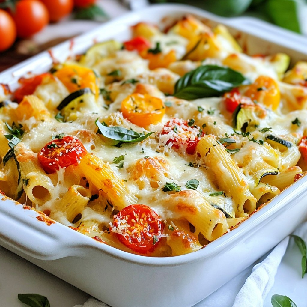 Baked Pasta Vegetarian Ziti with Roasted Vegetables