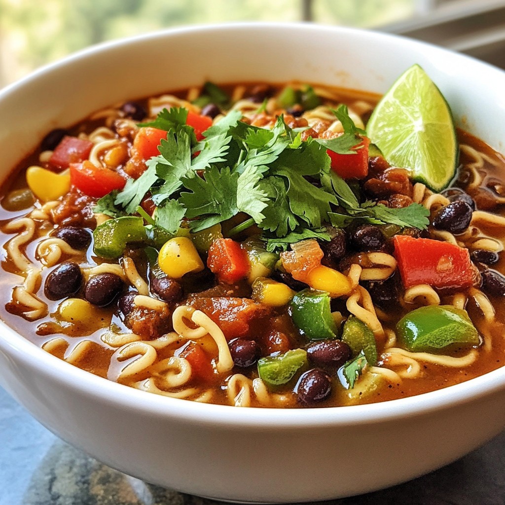 Hearty Noodle Dishes Black Bean Chili Ramen Recipe