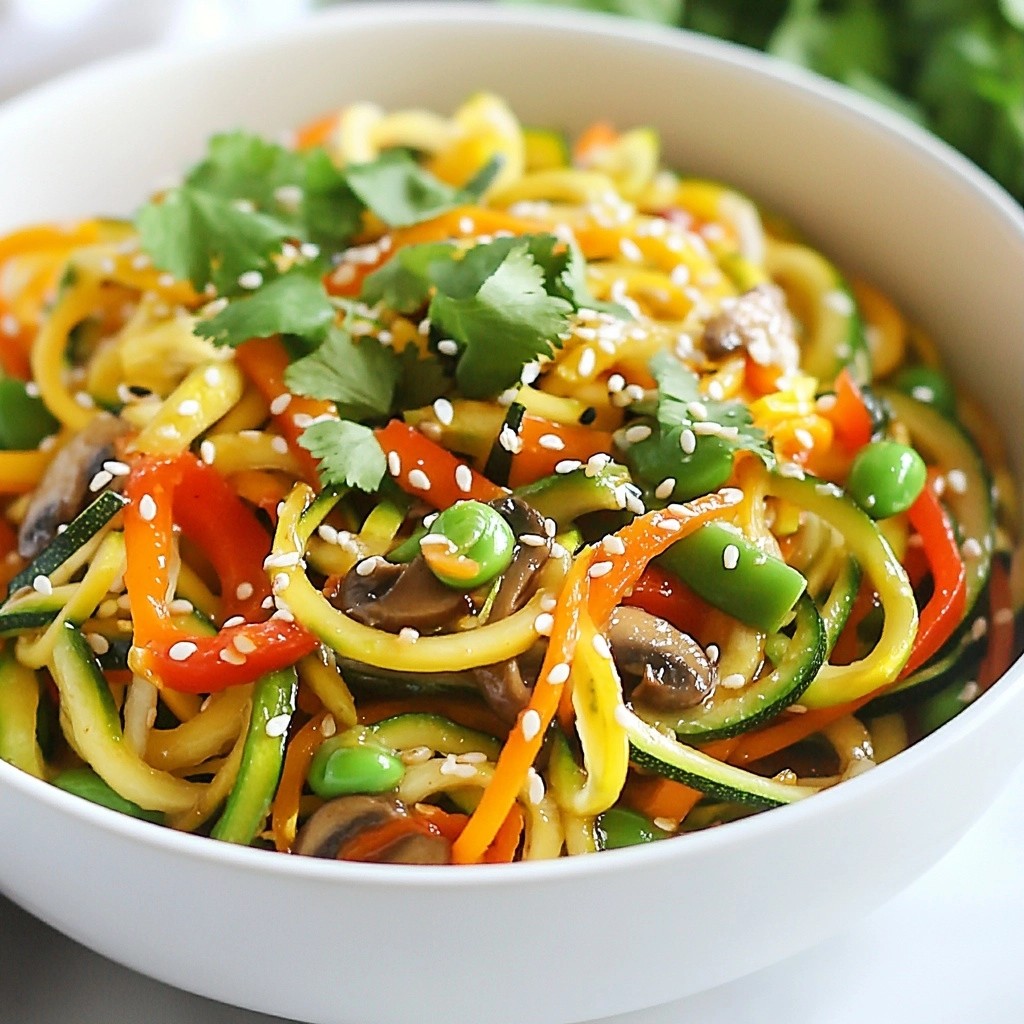 Healthy Noodles Ginger Lime Zoodle Stir-Fry Delight