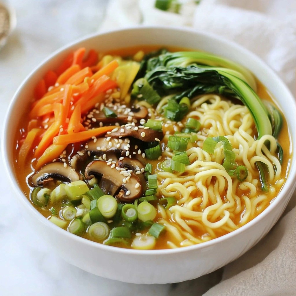Hearty noodle dishes Miso Ginger Veggie Ramen Delight