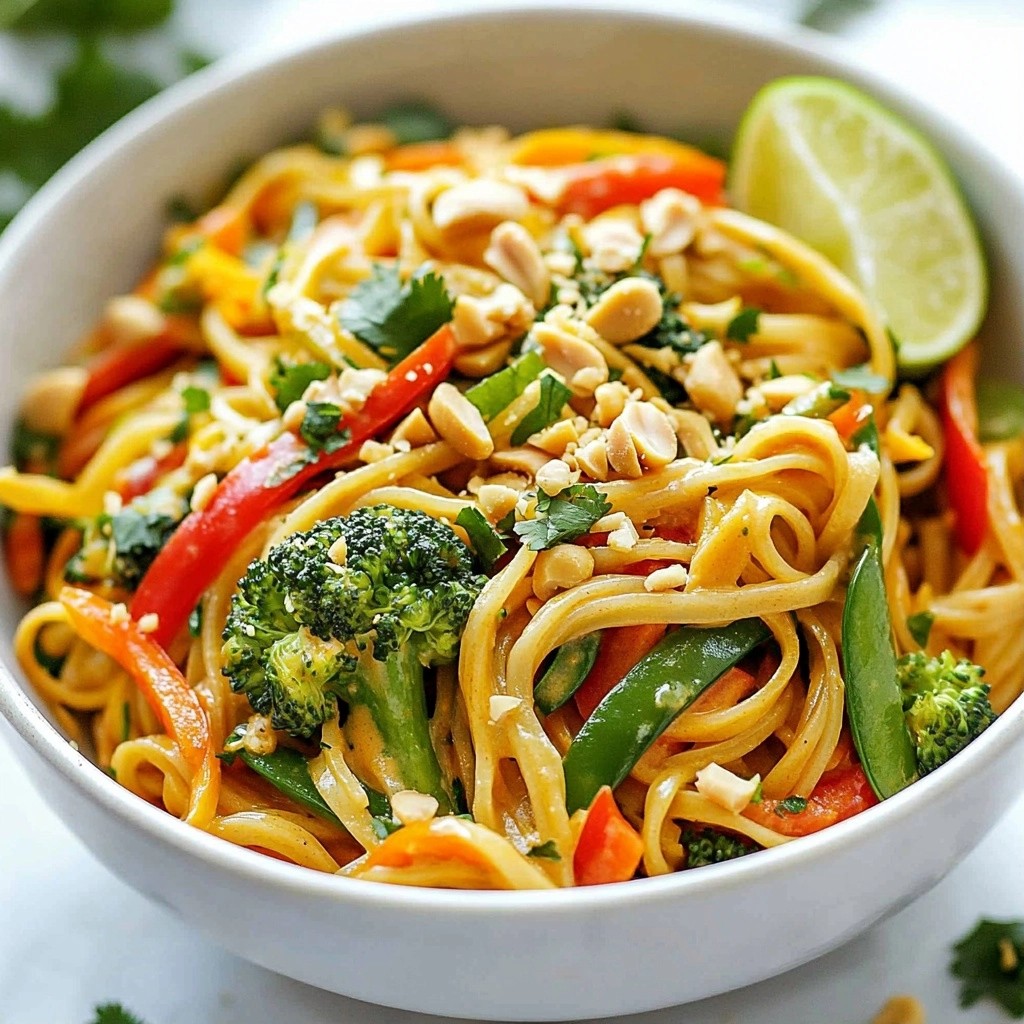 Healthy Noodles Vegan Thai Peanut Stir-Fry Recipe