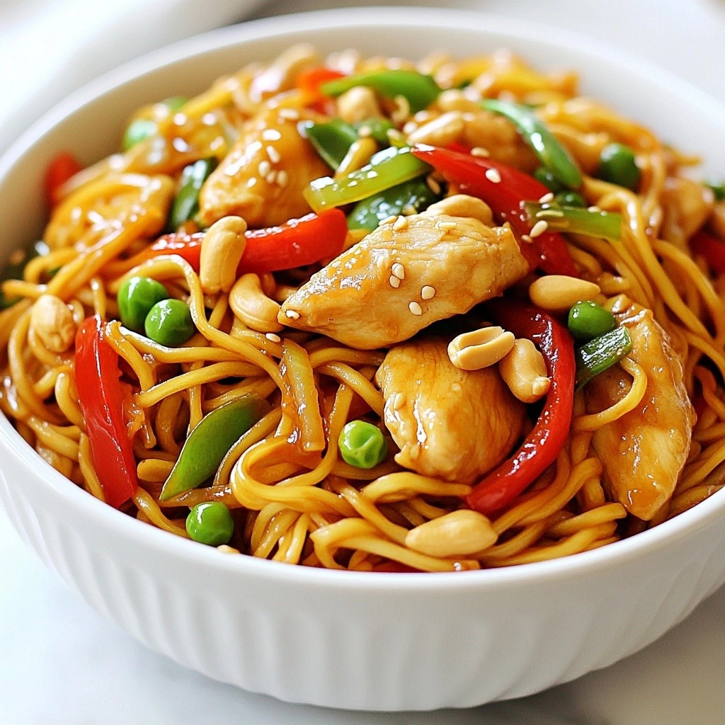 Hearty Noodle Dishes Kung Pao Chicken Lo Mein Delight