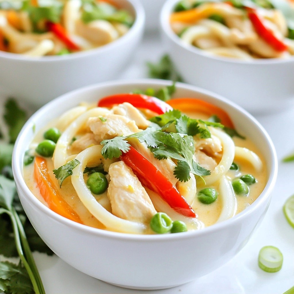 Hearty Noodle Dishes Coconut Lime Chicken Udon Delight