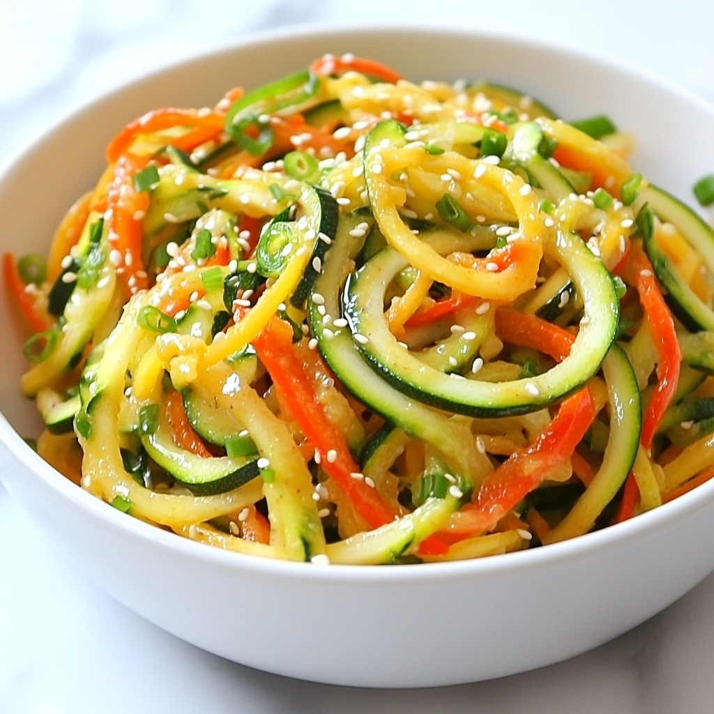 Healthy Noodles Almond Butter Zucchini Noodles Delight