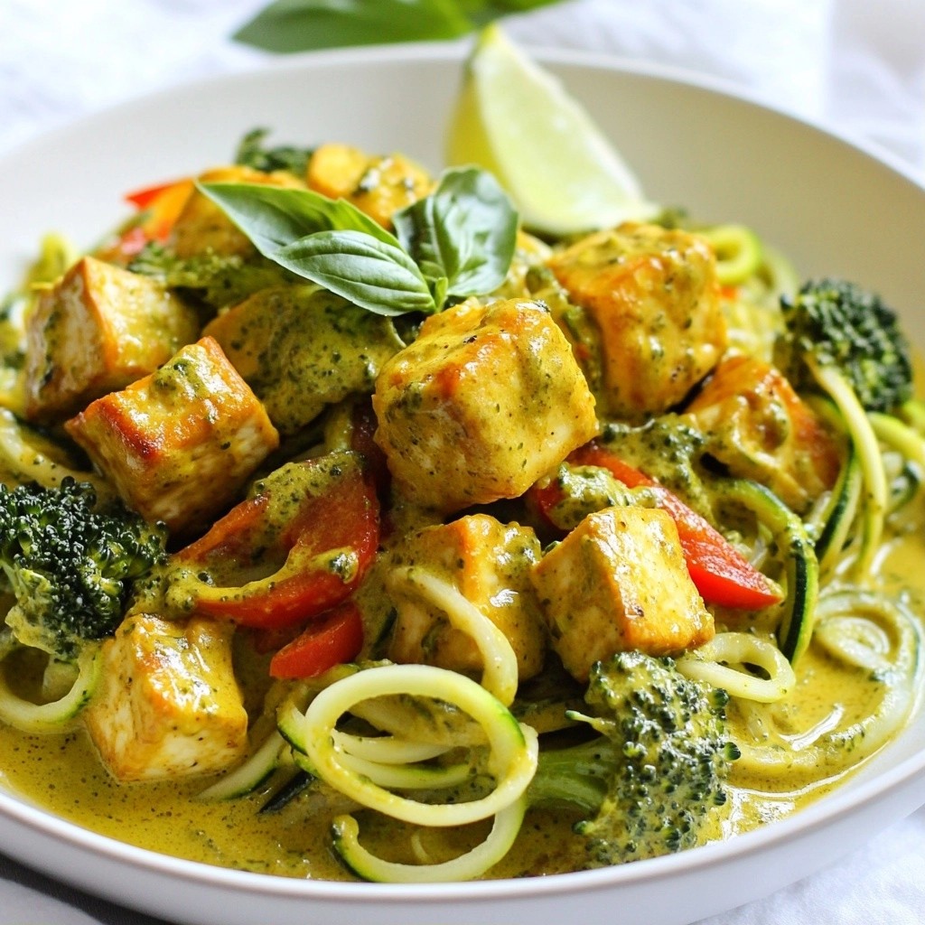 Healthy Noodles Recipes Green Curry Tofu Delight