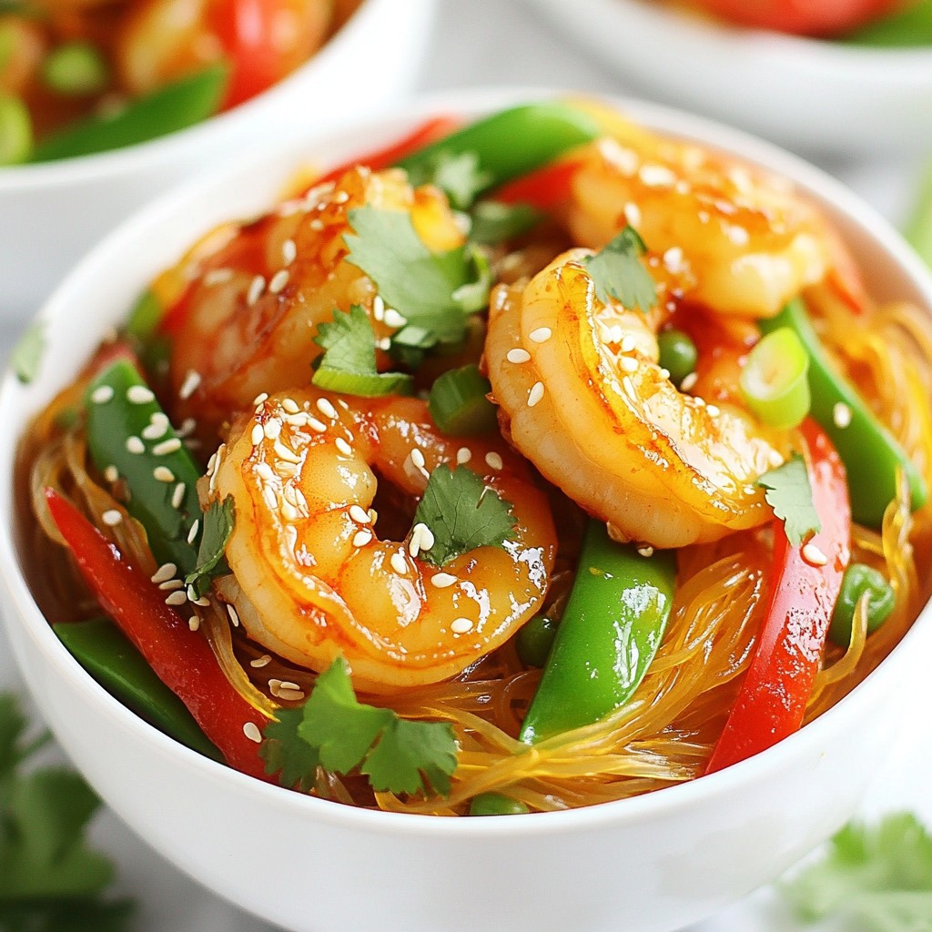 Hearty Noodle Dishes Ginger Garlic Shrimp Vermicelli
