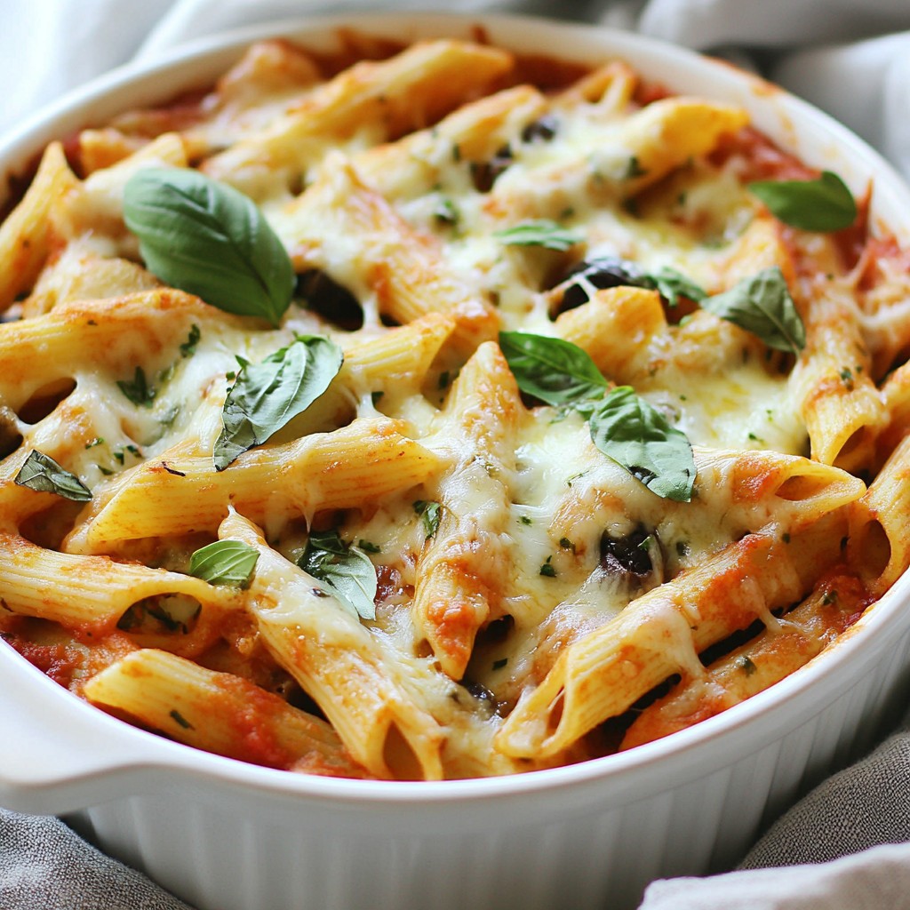 Baked Pasta Zesty Artichoke and Olive Penne Delight