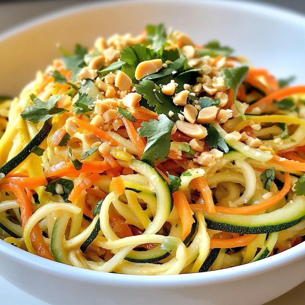 Healthy Noodles Zucchini Noodle Pad Thai Delight