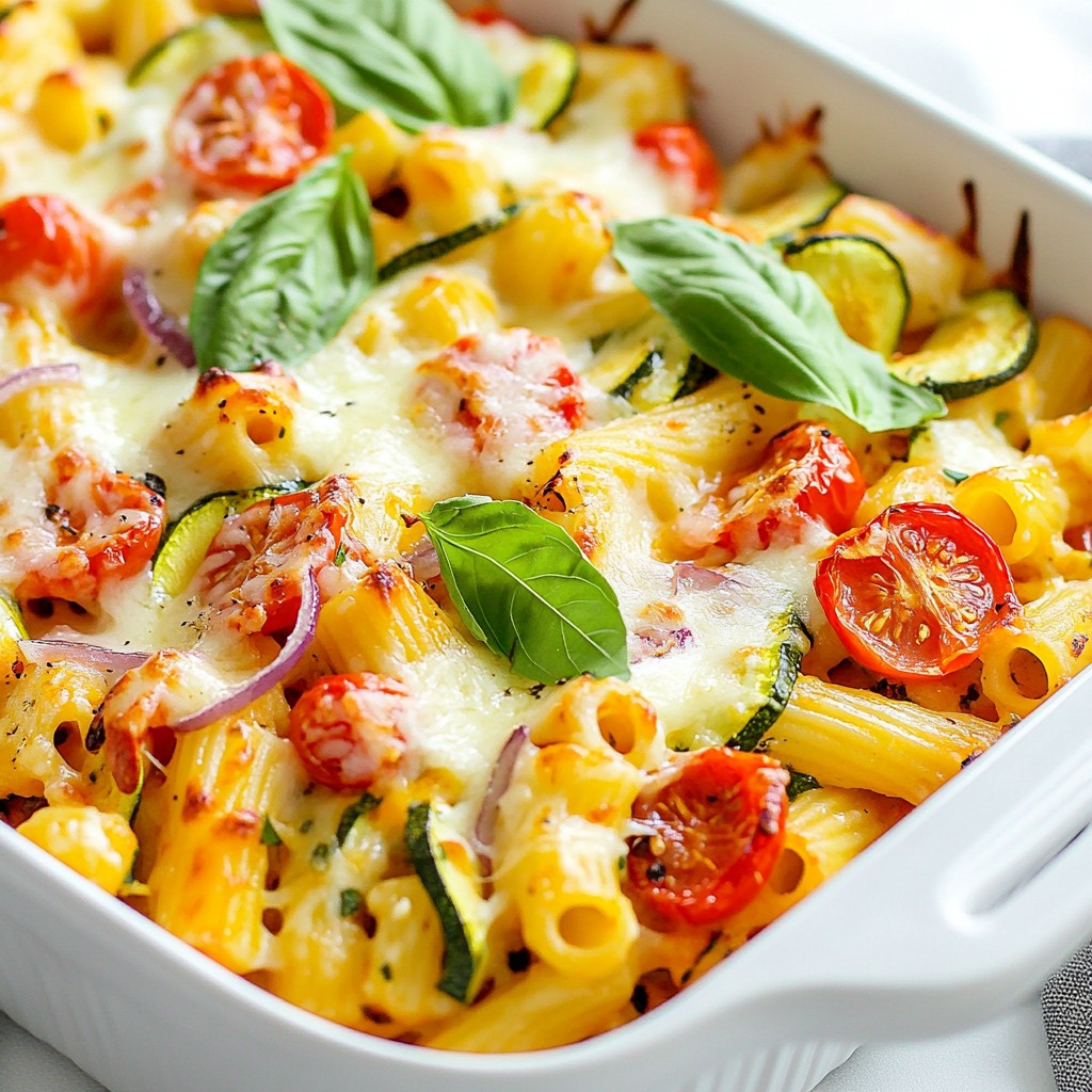 Baked Pasta Vegetarian Ziti with Roasted Vegetables Delight