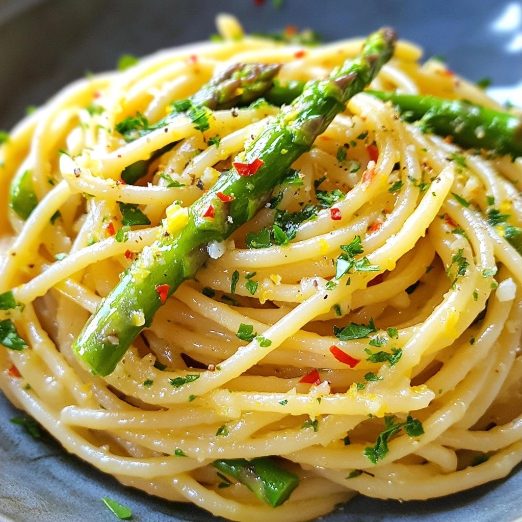 One-Pan Meals Lemon Butter Asparagus Spaghetti Recipe