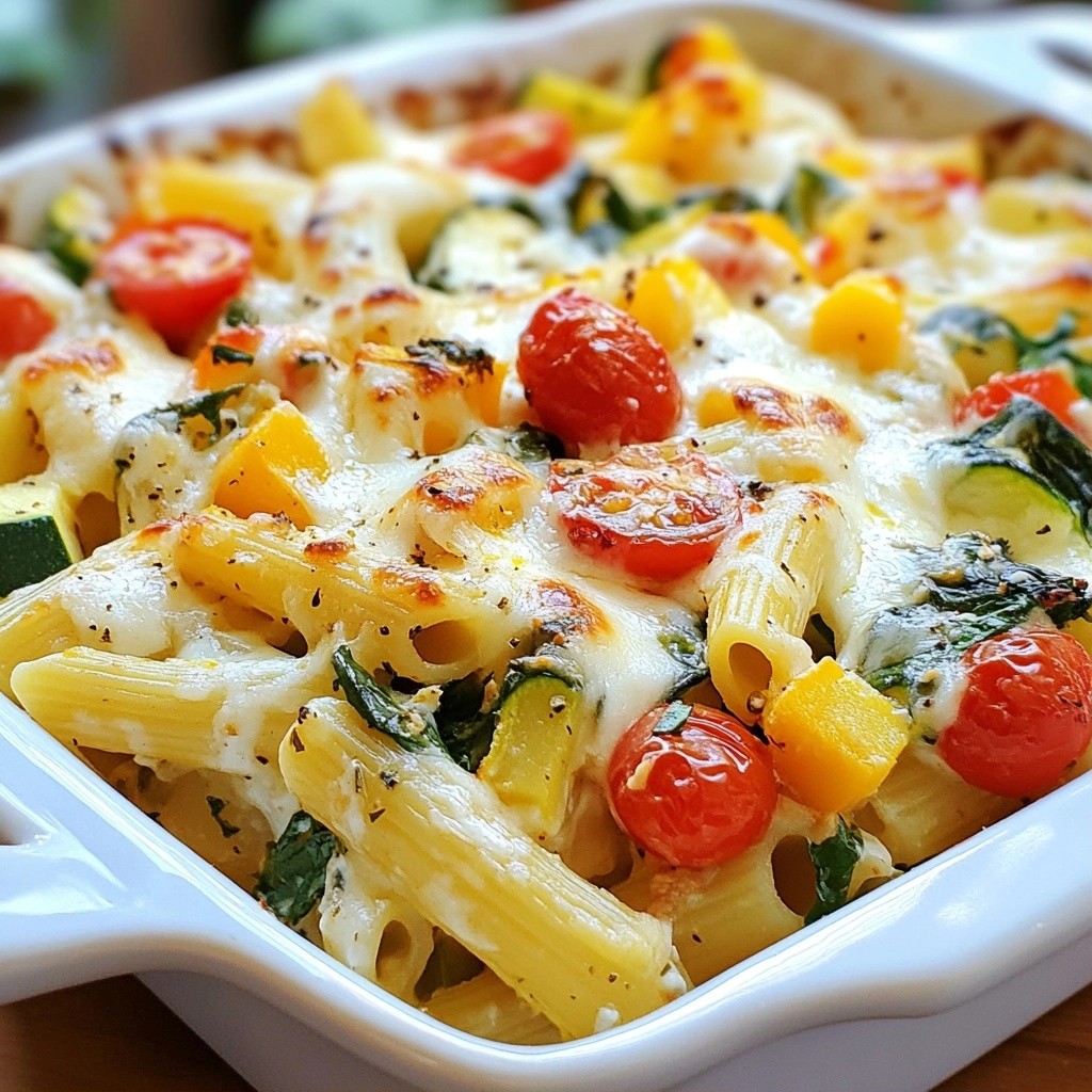 Baked Pasta Harvest Vegetable Casserole Delight