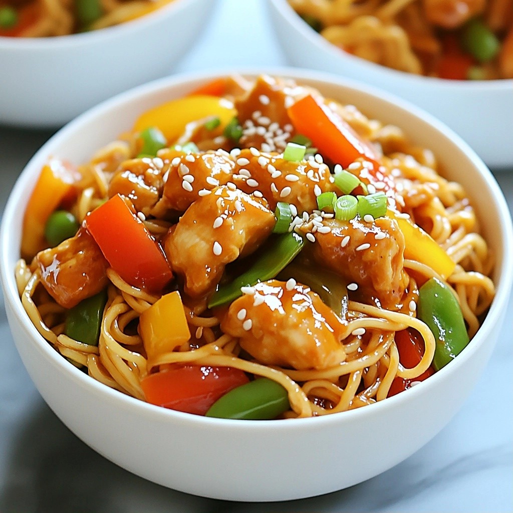 Hearty Noodle Dishes Spicy Sesame Chicken Lo Mein