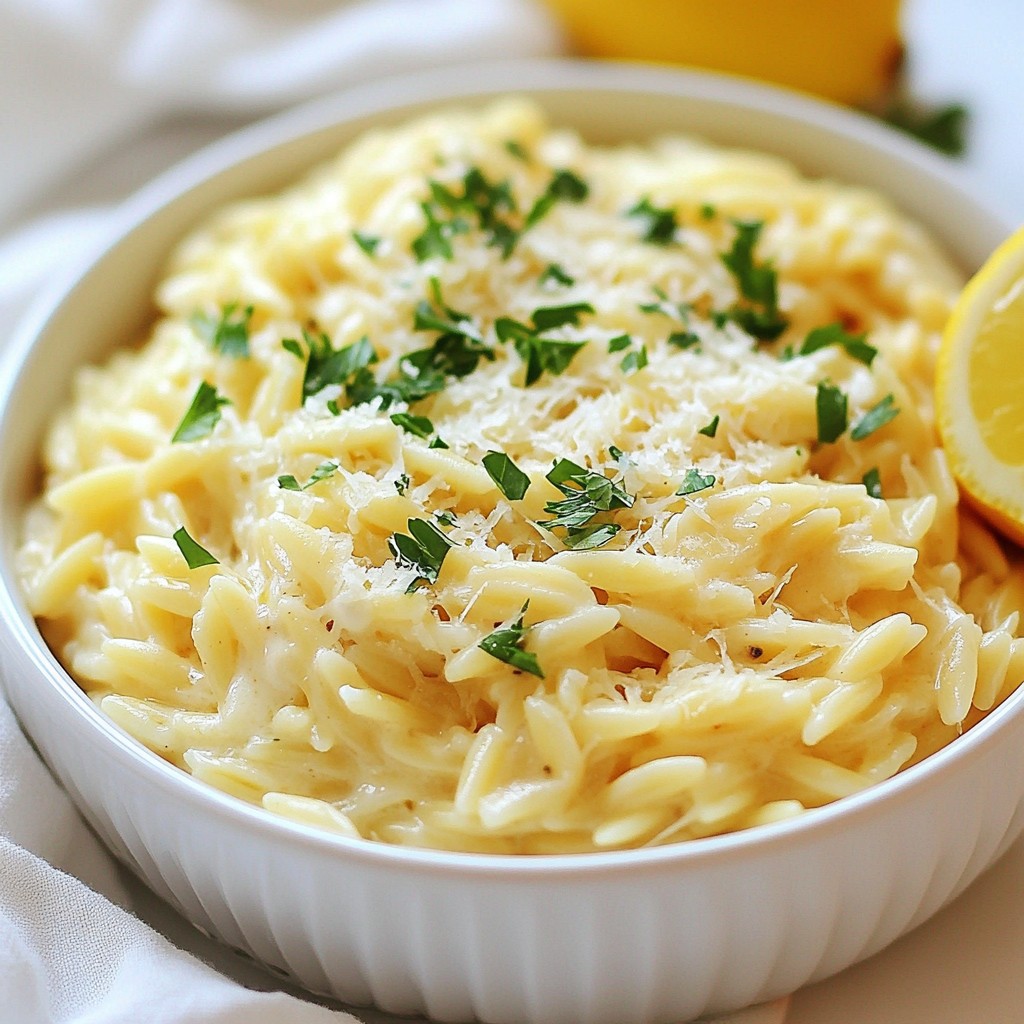 Quick Pasta Recipes Creamy Garlic Parmesan Orzo Delight