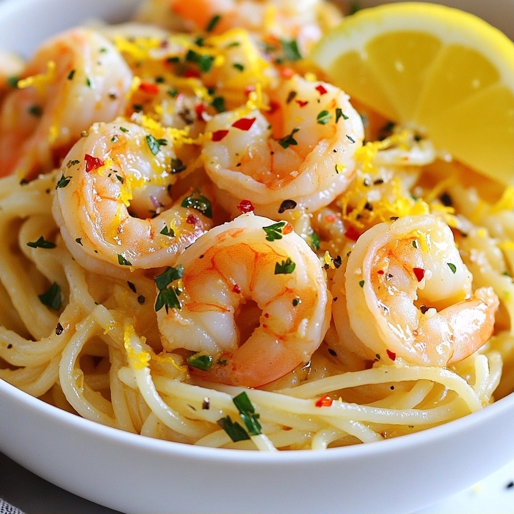 Zesty Lemon Garlic Shrimp Pasta Flavorful and Easy Recipe