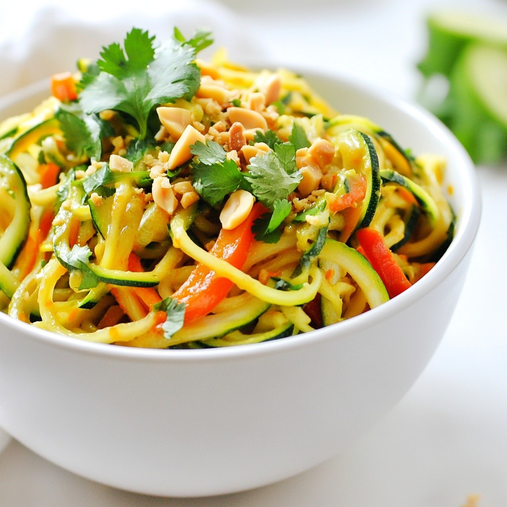 Healthy Noodles Zucchini Noodle Pad Thai Recipe