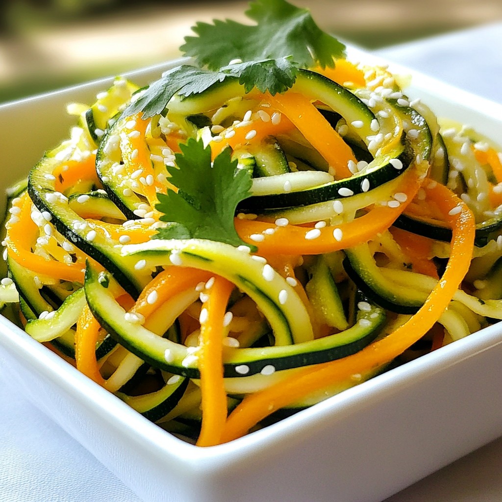 Healthy Noodles Recipes Zucchini and Carrot Ribbons