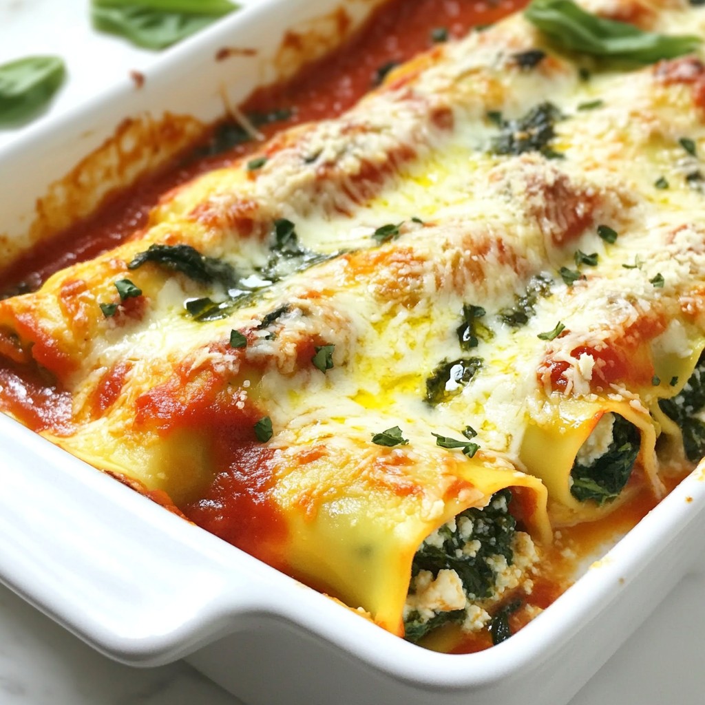 Baked Pasta Cheesy Spinach and Ricotta Cannelloni Delight